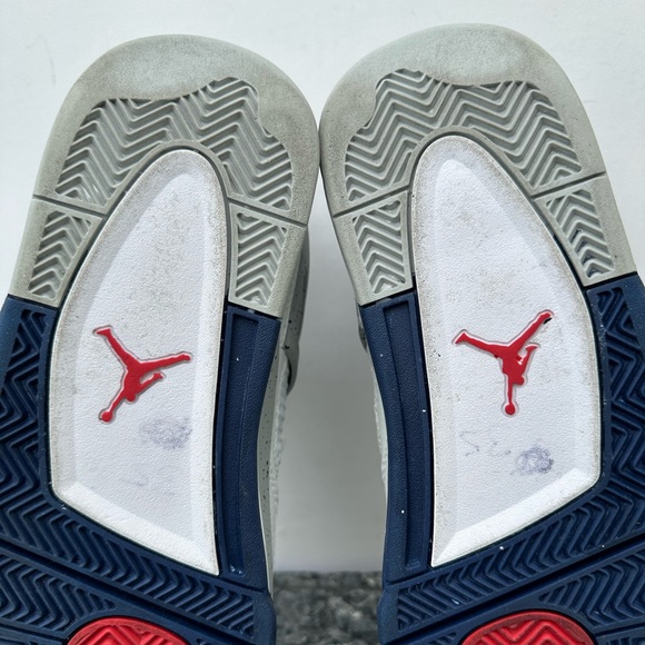 Nike Air Jordan 4 Retro White/Midnight Navy Blue DH6927-140 Men's Size 10. - Picture 10 of 12